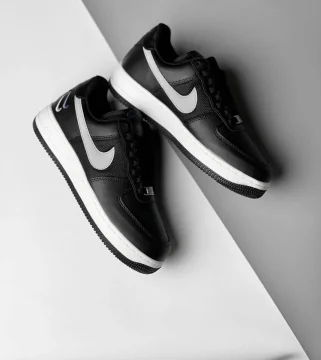 Nike Air Force - اسود صح سكني دمج كعب